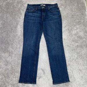 Levi's 505 Jeans Women's 10 Blue Straight High Rise Dark Denim Stretch